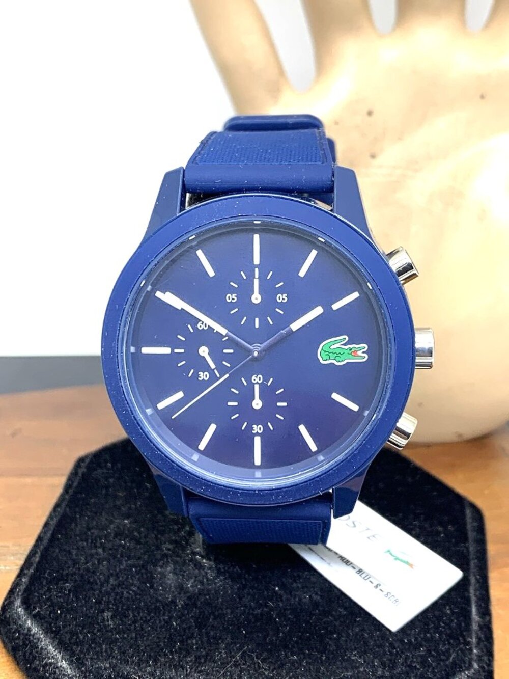 Lacoste Men's Watch 2010970 Quartz Chronograph Blue Dial Rubber Band 44mm